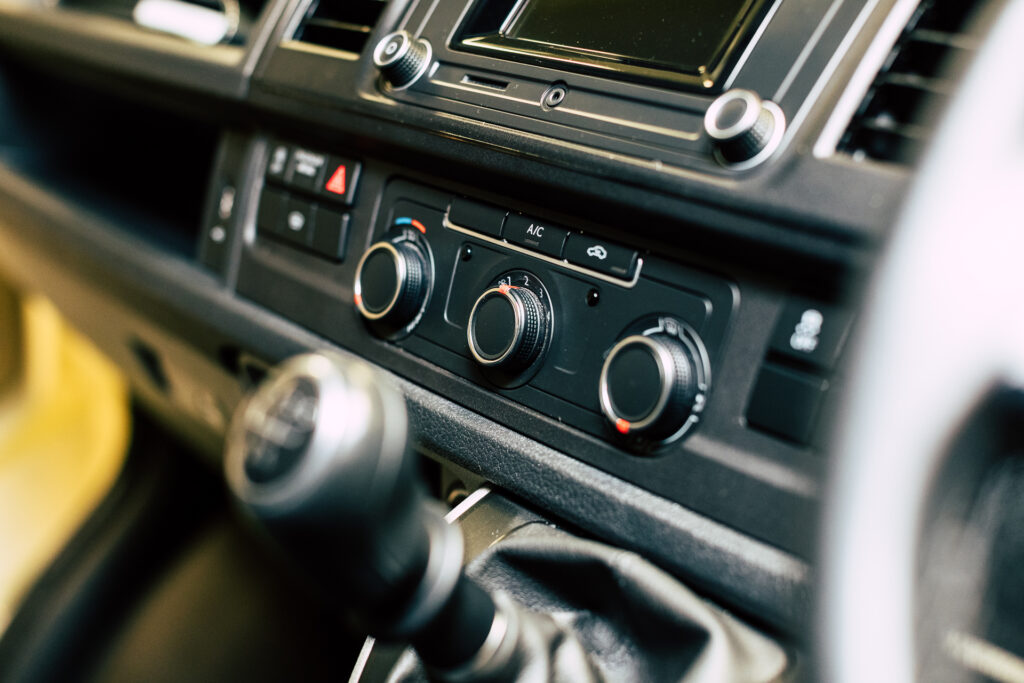 dashboard of van