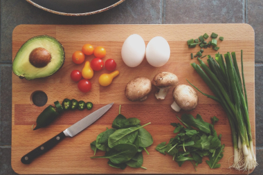 vegetables on chopping board