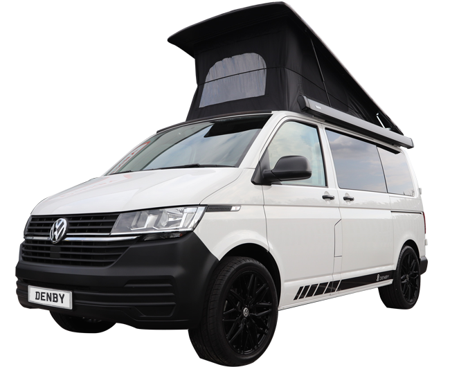 White Volkswagen campervan