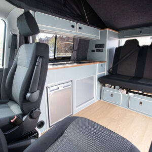 T6.1 Volkswagen Transporter Highline Campervan – Light Ivory – 24 Plate – A1198 view of rear seats