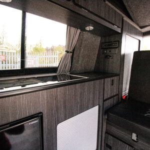 Balmoral Deluxe SWB - T6.1 Volkswagen Transporter Highline Campervan – Pure Grey – 23 – A1267 worktop angled view