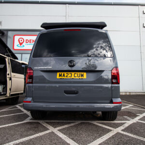 Balmoral Deluxe SWB - T6.1 Volkswagen Transporter Highline Campervan – Pure Grey – 23 – A1267 rear view with door closed